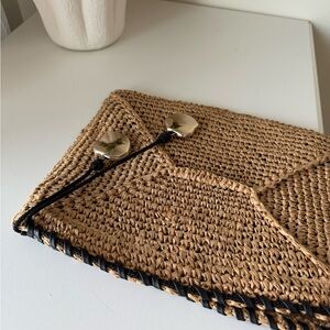 Zara straw bag clutch
